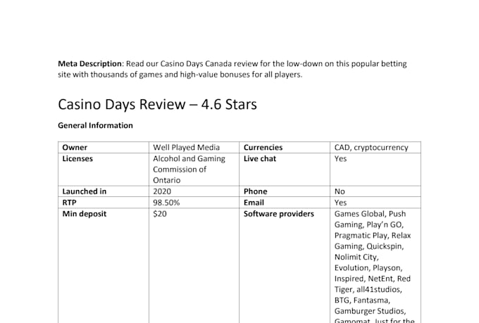 write SEO optimised igaming content for your website